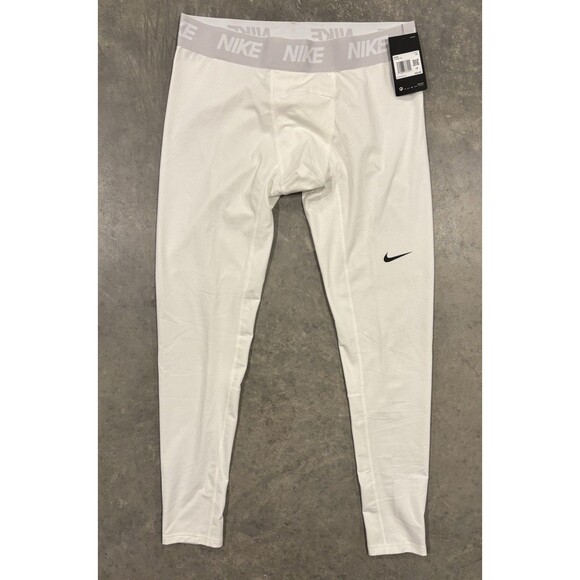 NWT Nike Dry Dri-Fit Compression Leggings Pants Men's XXL White - Picture 1 of 7